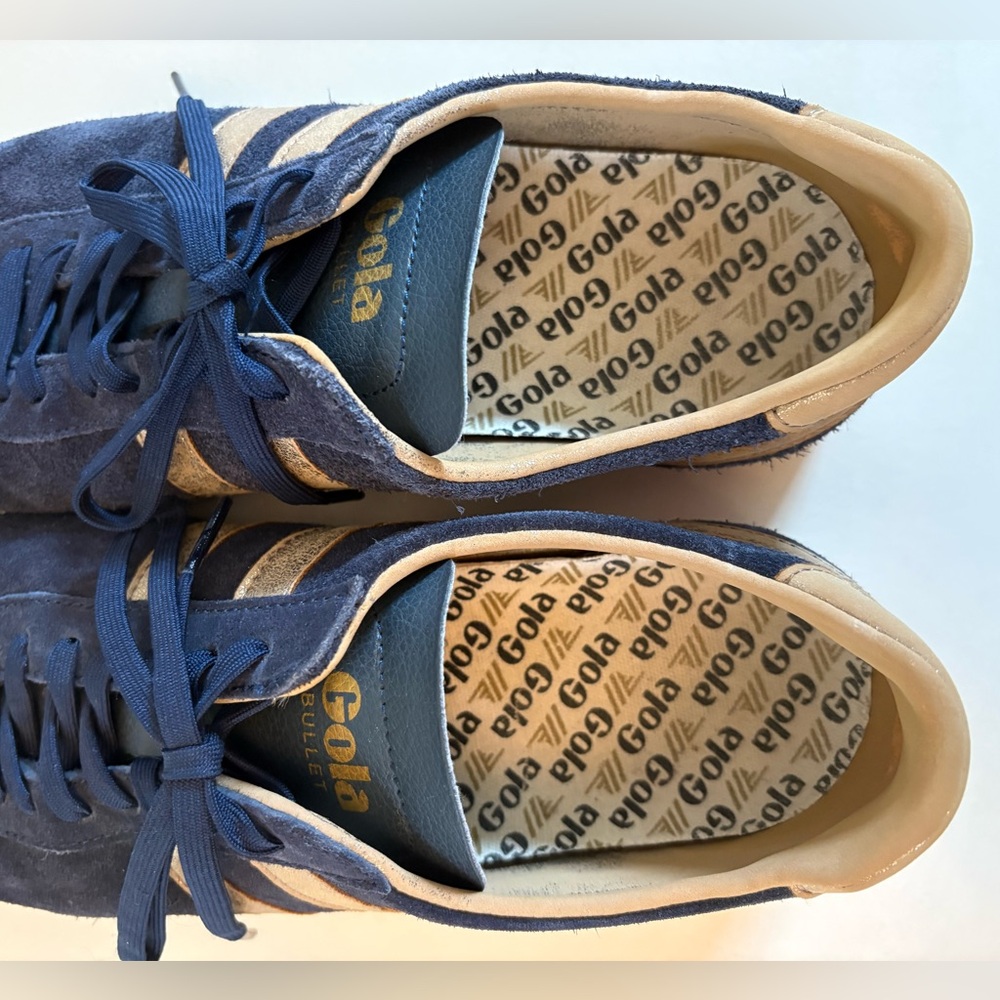 Gola Women’s Navy & Gold Suede Court Fashion Shoes size 8 - Picture 4 of 8